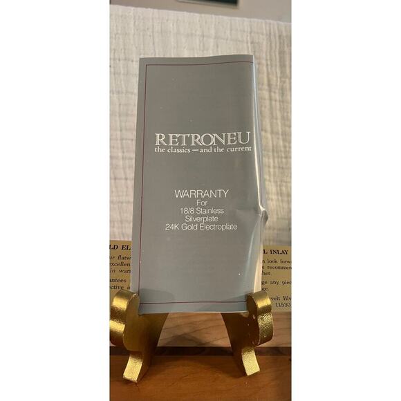 24K Gold Plated Pastry server and cheese slicer with Enamel inlay Retroneu - Picture 6 of 9